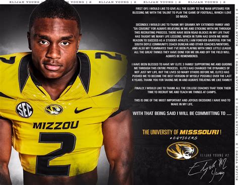 Mizzou football recruiting 247 - Screengrab of Mizzou Football Twitter. ... Mizzou’s 2022 class was ranked No. 13 in the country and fifth in the SEC by 247 Sports. ... 2022 Mizzou Tigers recruiting class. Player, Position ...
